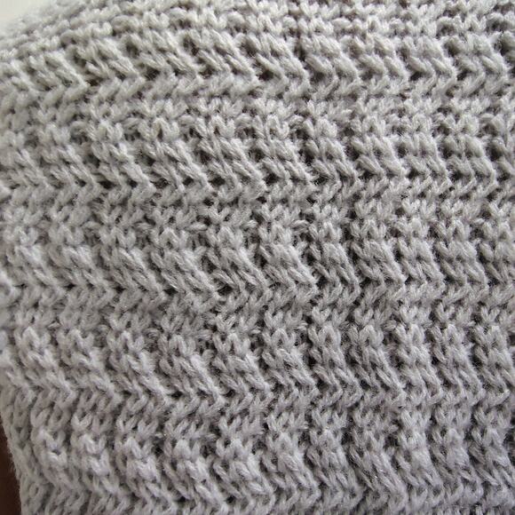 70s Gray Sweater Vest Acrylic Cardigan Button Up Boho Style College Point Size M - Picture 6 of 8